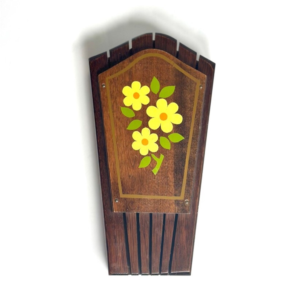 Vintage Knife Block Holder, Wall Hanging, 70s, Mod